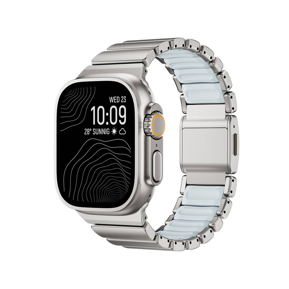 Apple Watch 7 45mm Zore KRD-151 Metal Silikon Kordon - 1