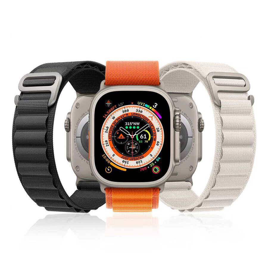 Apple Watch 7 45mm Zore KRD-74 Hasır Kordon - 11