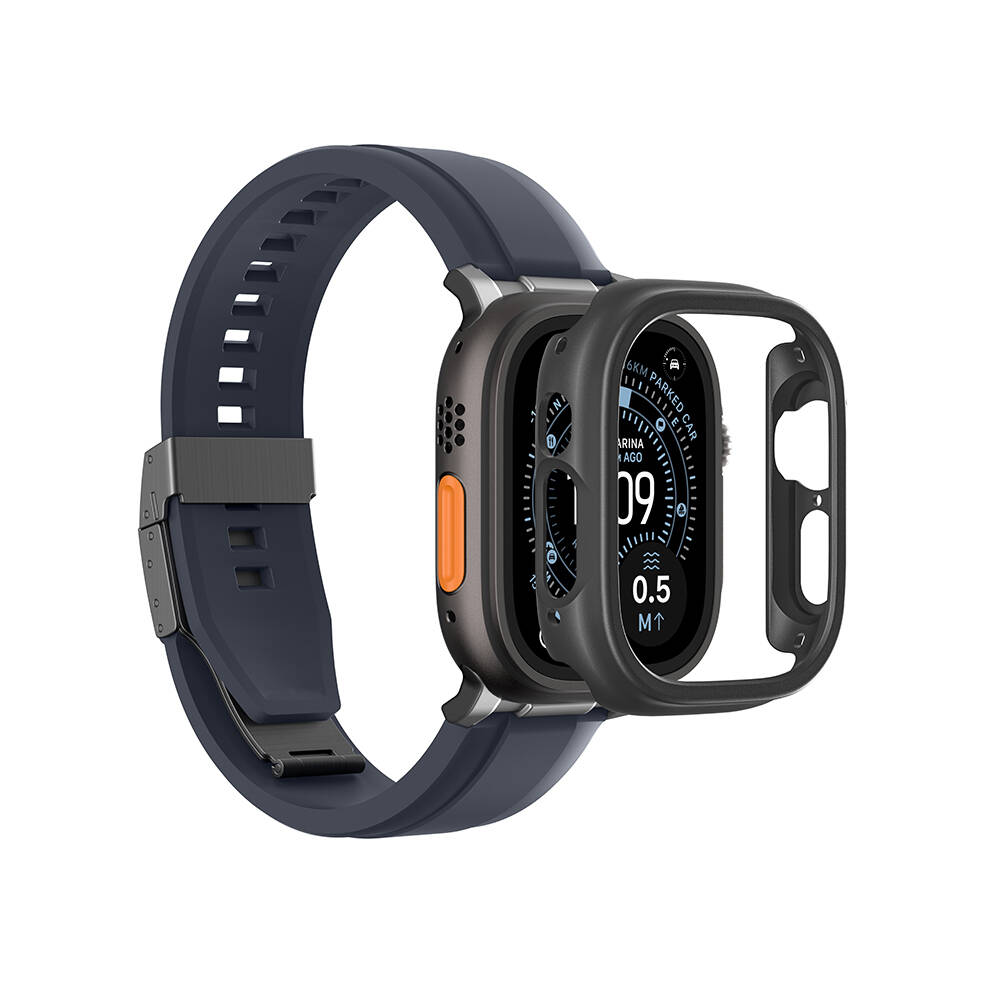 Apple Watch Ultra 49mm Amazingthing Radix Minimal FullGuard Sert PC Kasa ve Ekran Koruyucu - 5