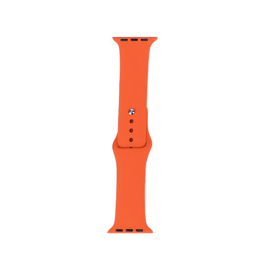 Apple Watch Ultra 49mm Band Serisi Klasik Kordon Silikon Strap Kayış Fesh Orange