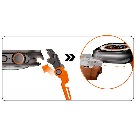 Apple Watch Ultra 49mm Mohseven iWatch Armor Silikon Kordon - 12