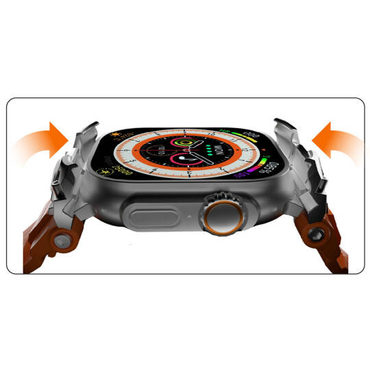 Apple Watch Ultra 49mm Mohseven iWatch Armor Silikon Kordon - 13