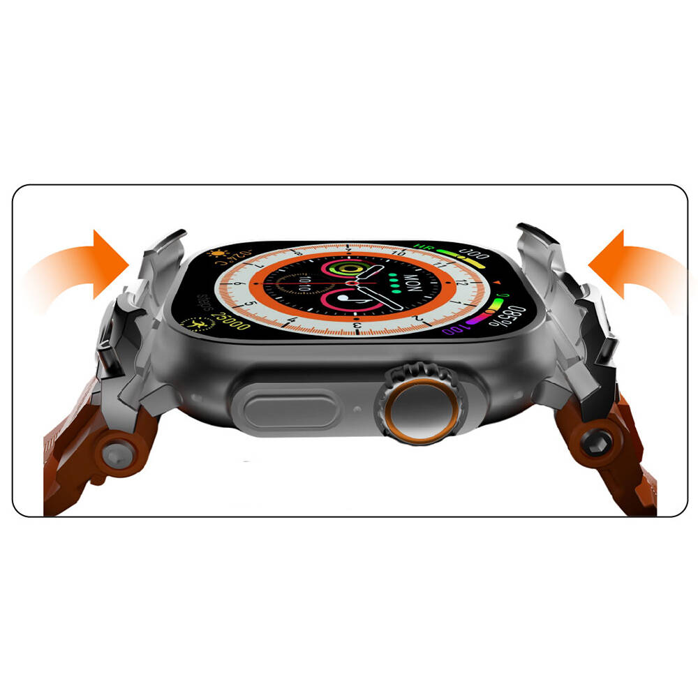 Apple Watch Ultra 49mm Mohseven iWatch Armor Silikon Kordon - 13