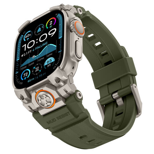 Apple Watch Ultra 49mm Mohseven iWatch Armor Silikon Kordon - 5