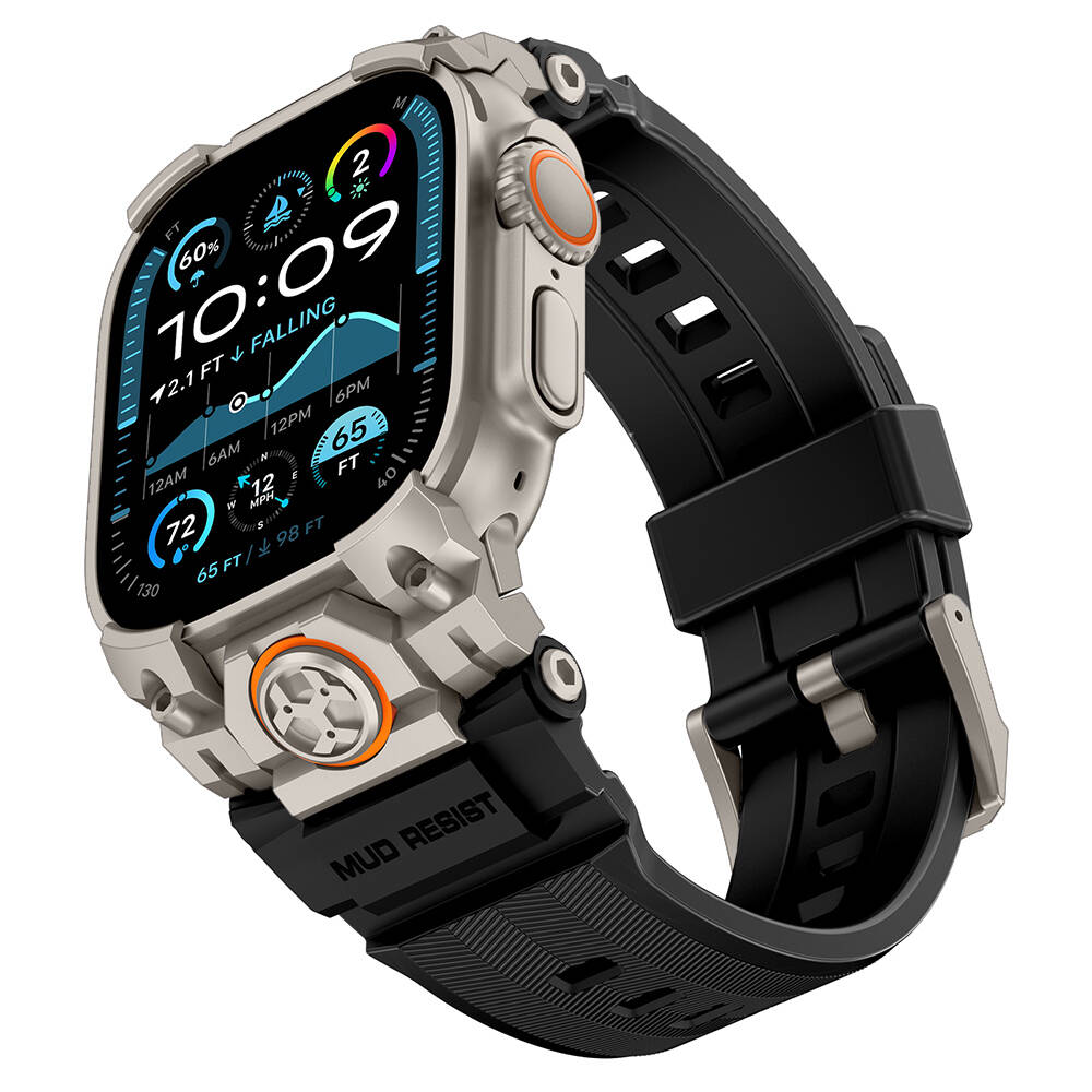Apple Watch Ultra 49mm Mohseven iWatch Armor Silikon Kordon - 4