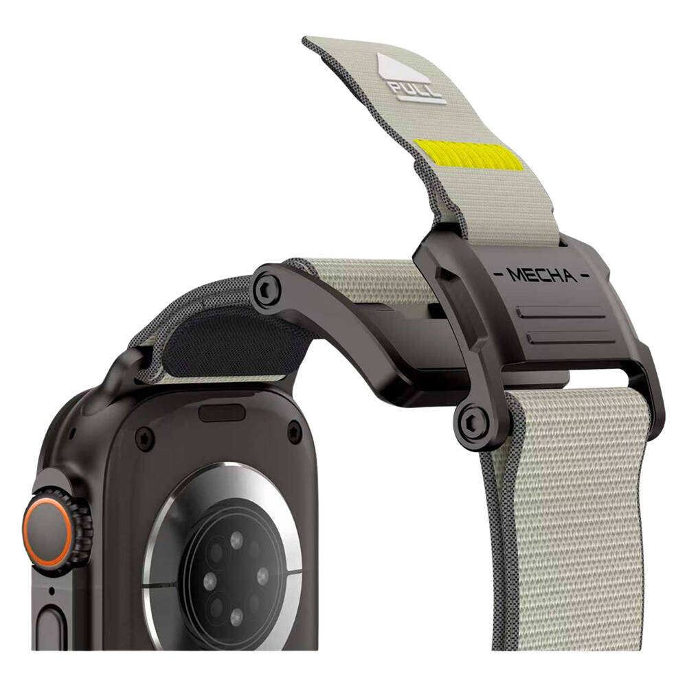 Apple Watch Ultra 49mm Mohseven iWatch Mecha Sport Hasır Kordon - 9
