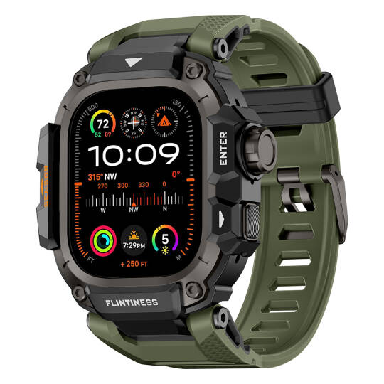 Apple Watch Ultra 49mm Mohseven iWatch Punk Fortress Serisi Kasa Koruyuculu Silikon Kordon - 22