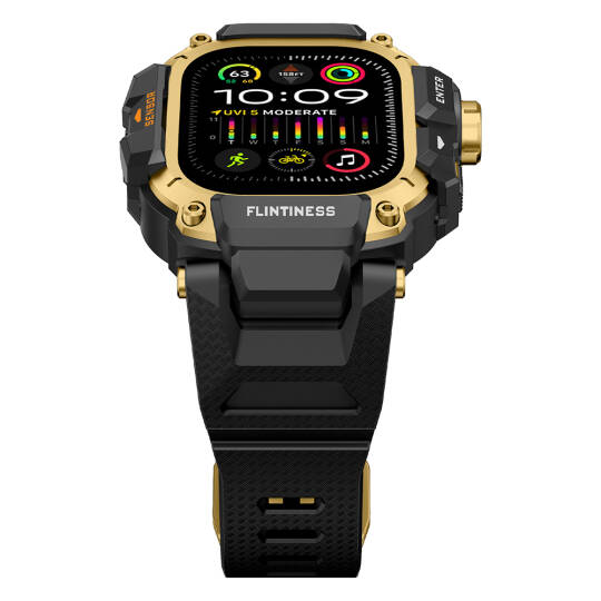 Apple Watch Ultra 49mm Mohseven iWatch Punk Fortress Serisi Kasa Koruyuculu Silikon Kordon - 3