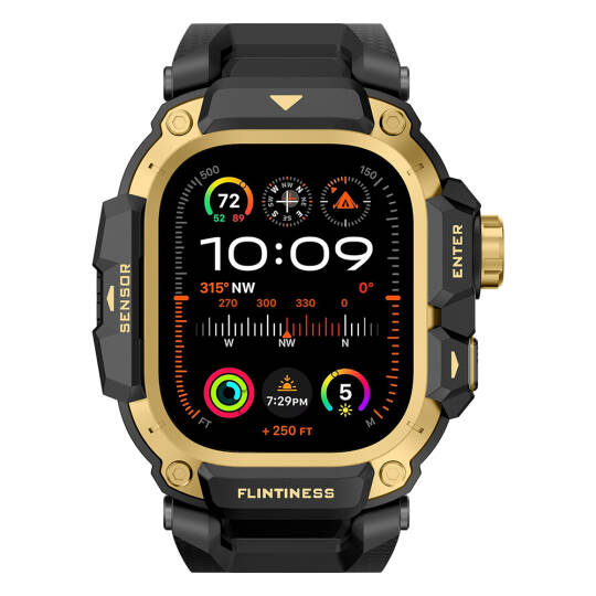 Apple Watch Ultra 49mm Mohseven iWatch Punk Fortress Serisi Kasa Koruyuculu Silikon Kordon - 6