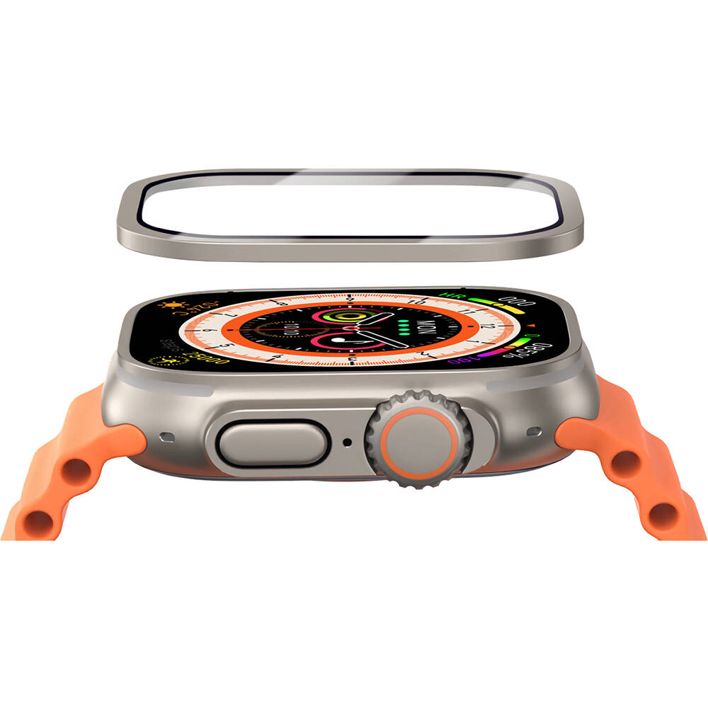 Apple Watch Ultra 49mm Mohseven iWatch Serisi Safir Akıllı Saat Temperli Cam Ekran Koruyucu - 3