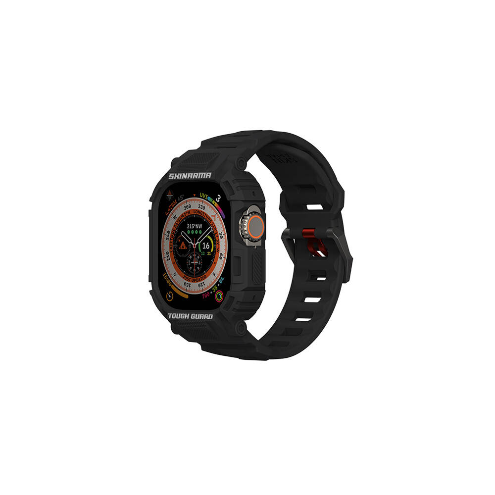 Apple Watch Ultra 49mm Skinarma Mecha 2in1 TPU Kasa Koruyucu + Silikon Kordon - 5