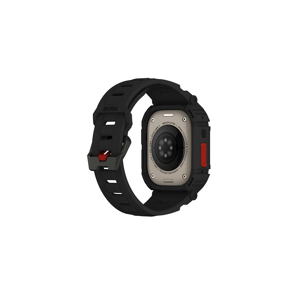 Apple Watch Ultra 49mm Skinarma Mecha 2in1 TPU Kasa Koruyucu + Silikon Kordon - 6