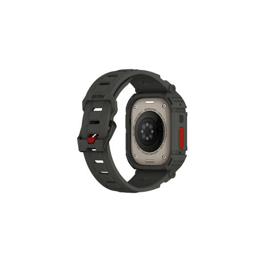 Apple Watch Ultra 49mm Skinarma Mecha 2in1 TPU Kasa Koruyucu + Silikon Kordon - 8