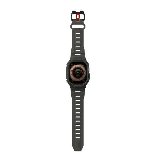 Apple Watch Ultra 49mm Skinarma Mecha 2in1 TPU Kasa Koruyucu + Silikon Kordon - 9