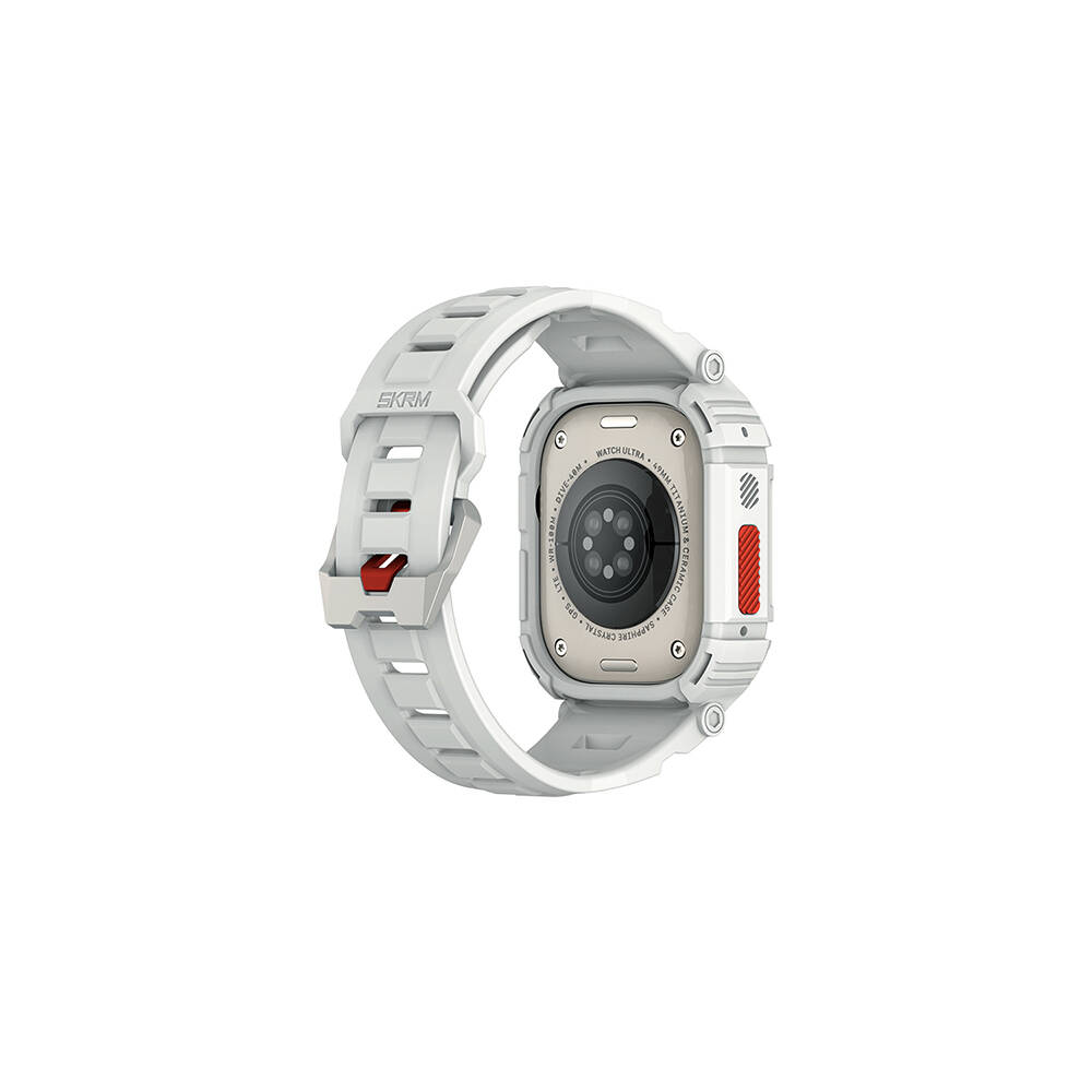 Apple Watch Ultra 49mm Skinarma Mecha 2in1 TPU Kasa Koruyucu + Silikon Kordon - 10