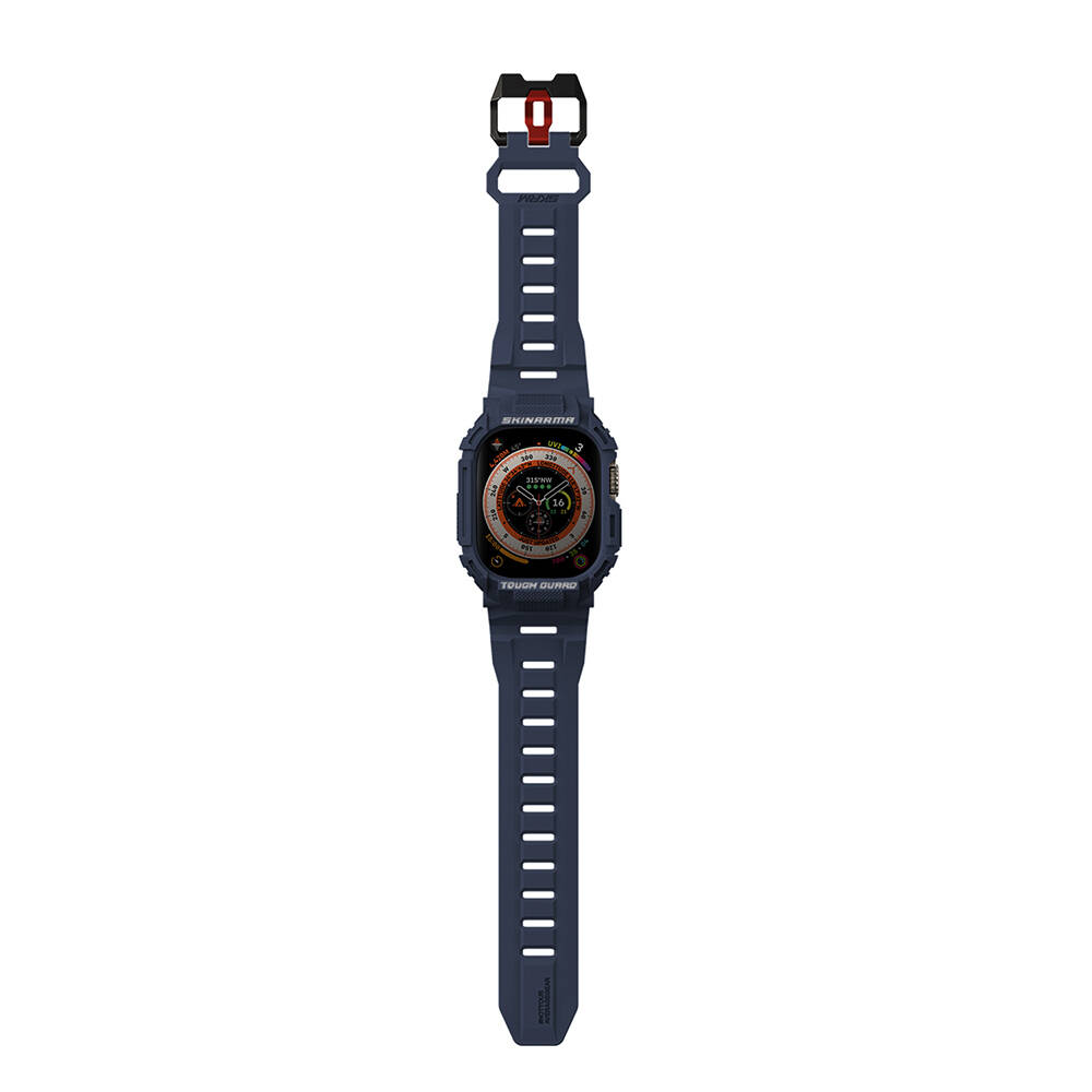 Apple Watch Ultra 49mm Skinarma Mecha 2in1 TPU Kasa Koruyucu + Silikon Kordon - 13