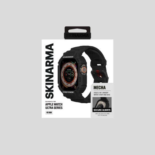 Apple Watch Ultra 49mm Skinarma Mecha 2in1 TPU Kasa Koruyucu + Silikon Kordon - 17