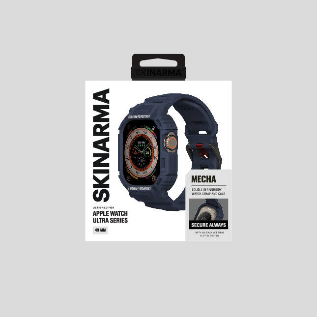 Apple Watch Ultra 49mm Skinarma Mecha 2in1 TPU Kasa Koruyucu + Silikon Kordon - 18
