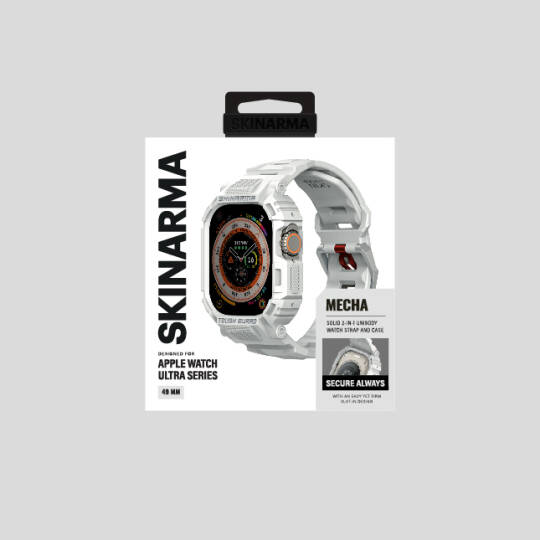 Apple Watch Ultra 49mm Skinarma Mecha 2in1 TPU Kasa Koruyucu + Silikon Kordon - 20