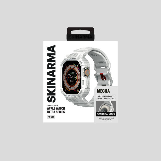Apple Watch Ultra 49mm Skinarma Mecha 2in1 TPU Kasa Koruyucu + Silikon Kordon - 20