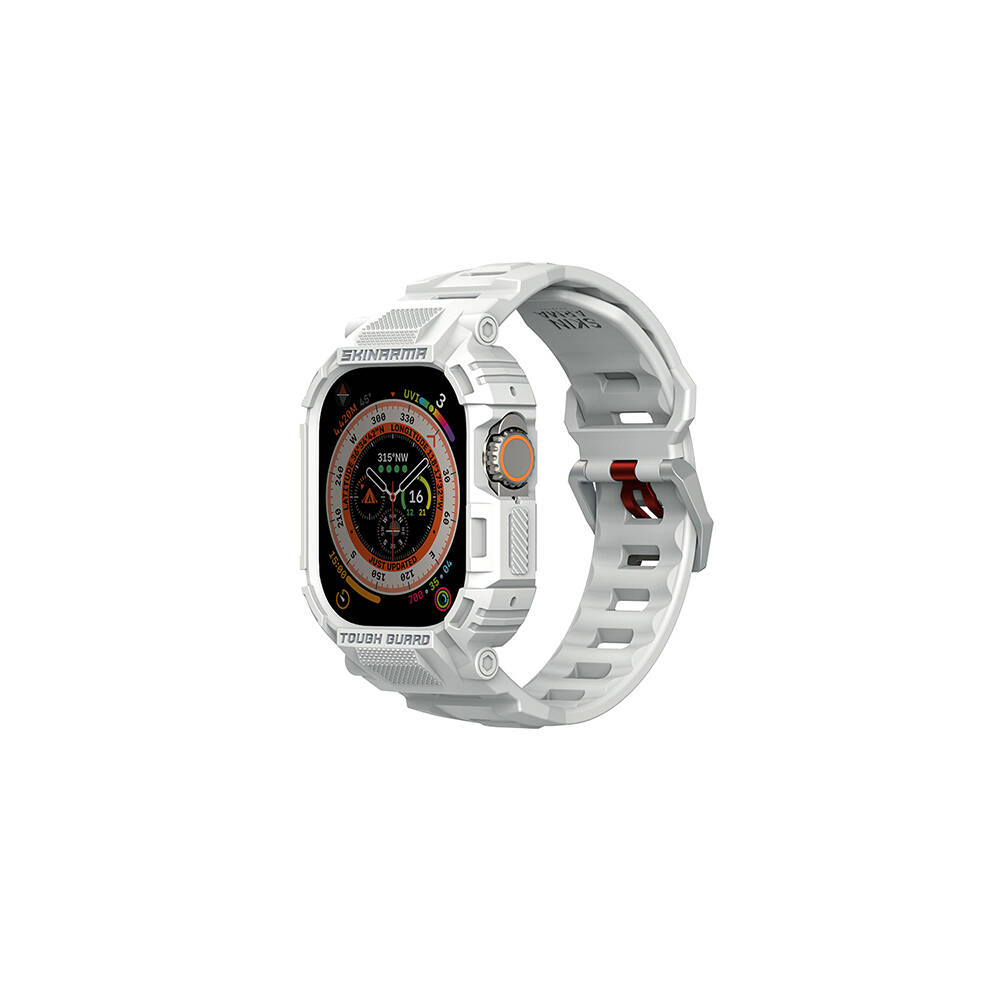 Apple Watch Ultra 49mm Skinarma Mecha 2in1 TPU Kasa Koruyucu + Silikon Kordon - 3
