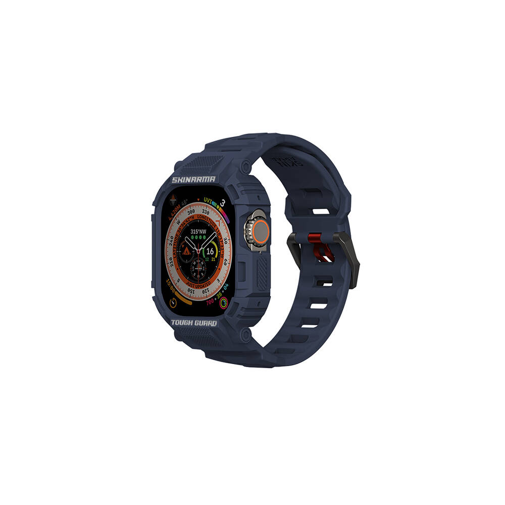 Apple Watch Ultra 49mm Skinarma Mecha 2in1 TPU Kasa Koruyucu + Silikon Kordon - 2