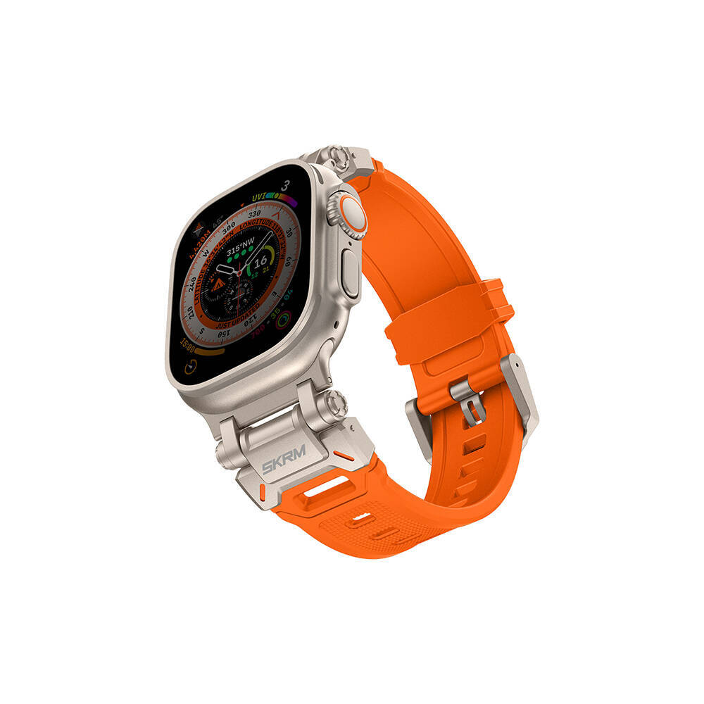 Apple Watch Ultra 49mm SkinArma Titon Serisi Hava Alabilen Delikli Silikon Kordon - 11