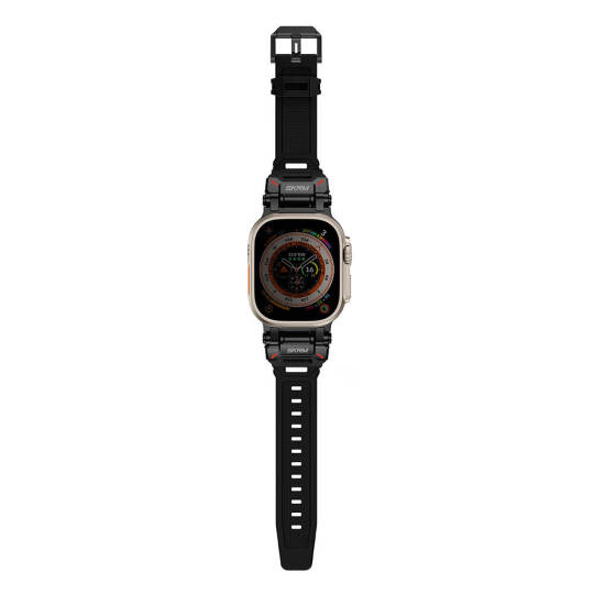 Apple Watch Ultra 49mm SkinArma Titon Serisi Hava Alabilen Delikli Silikon Kordon - 4