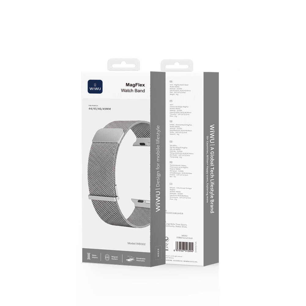 Apple Watch Ultra 49mm Wiwu MagFlex Secure Serisi Metal Kordon - 4