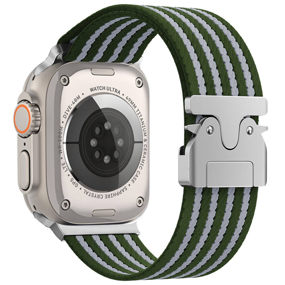 Apple Watch Ultra 49mm Zore KRD-133 Naylon Kumaş Hasır Örgülü Kordon - 4