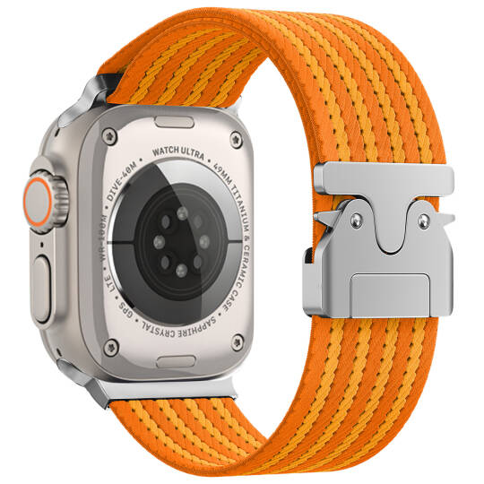 Apple Watch Ultra 49mm Zore KRD-133 Naylon Kumaş Hasır Örgülü Kordon