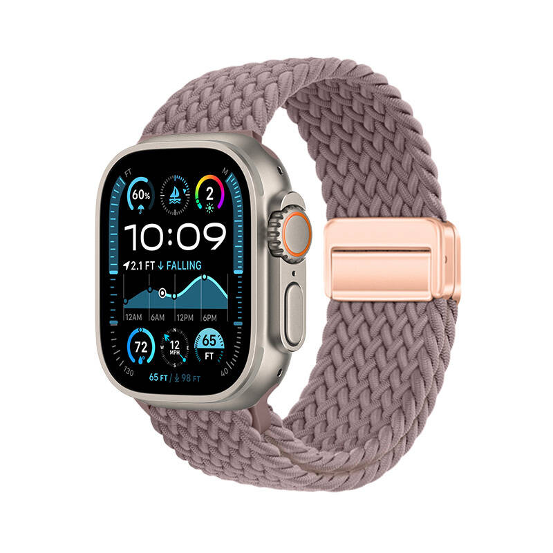 Apple Watch Ultra 49mm Zore KRD-134 Örgü Tasarımlı Hasır Kordon Strap Kayış - 5