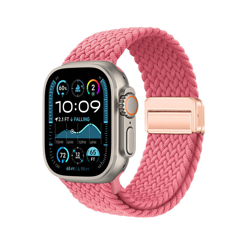 Apple Watch Ultra 49mm Zore KRD-134 Örgü Tasarımlı Hasır Kordon Strap Kayış - 4