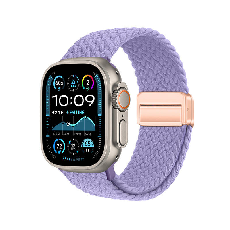 Apple Watch Ultra 49mm Zore KRD-134 Örgü Tasarımlı Hasır Kordon Strap Kayış - 3