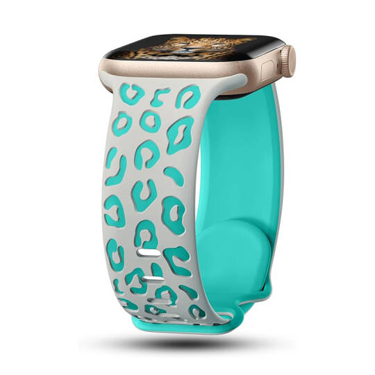 Apple Watch Ultra 49mm Zore KRD-140 Silikon Kordon Strap Kayış Gri-Yeşil