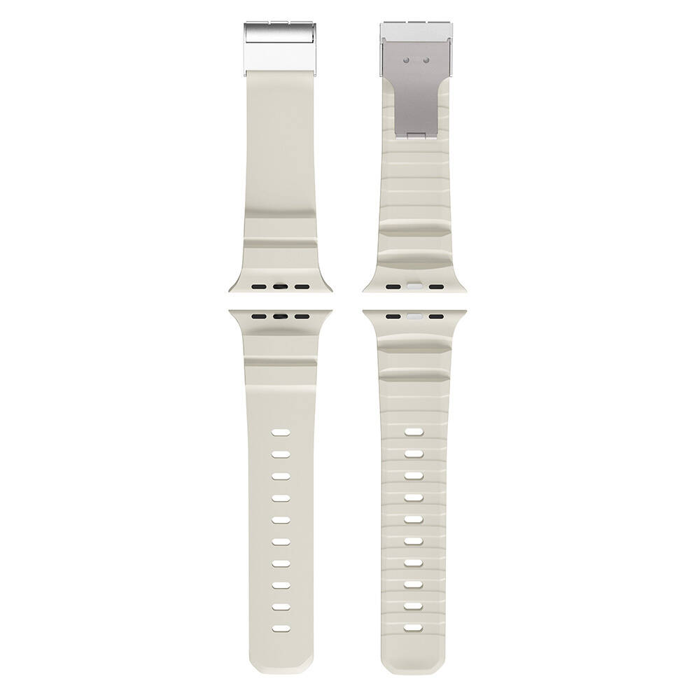 Apple Watch Ultra 49mm Zore KRD-145 Metal Tokalı Silikon Kordon - 17
