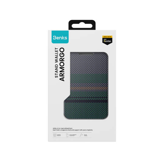 Benks ArmorGo 600D Aramid Fiber Magnetik Standlı Kartlık - 22