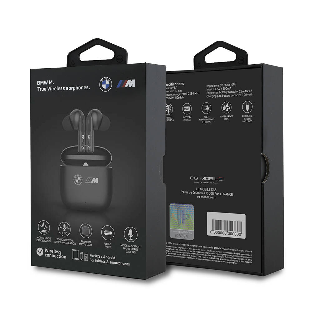BMW Orjinal Lisanslı ANCENC Özellikli Baskı Logolu Bluetooth Kulaklık v5.4 - 6