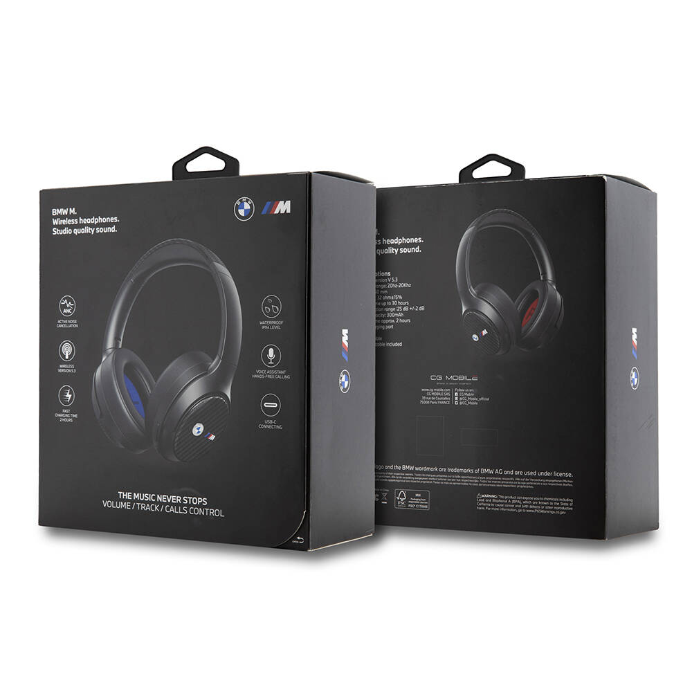 BMW Orjinal Lisanslı ANCENC Özellikli Kulak Üstü Bluetooth Kulaklık M Edition Karbon Dizayn v5.3 - 5