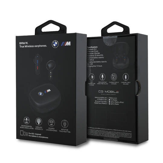 BMW Orjinal Lisanslı ENC Özellikli Kulakiçi TWS Bluetooth Kulaklık M Edition Baskı Logolu v5.3 - 7