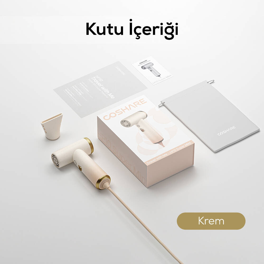 Coshare HP10E Mini Isı Dereceli LED Işıklı Saç Kurutma Fön Makinesi - 13