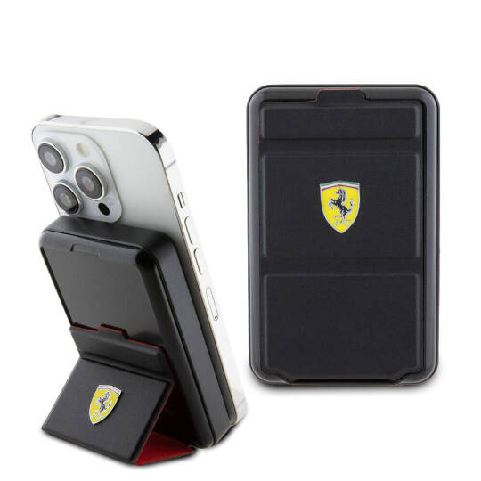 Ferrari 973WP Orjinal Lisanslı M-safe Şarj Özellikli Standlı Metal Logolu Powerbank 10.000mAh - 2