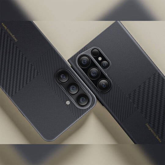 Galaxy S24 Kılıf M-safe Şarj Özellikli Karbon Fiber Benks Montage ArmorAir Kevlar Kapak - 6