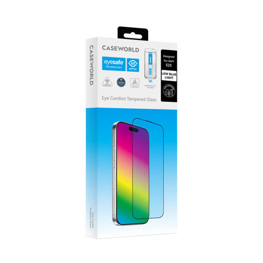 Galaxy S25 CaseWorld Applicator Serisi 2.5D Eyesafe Mavi Işık Teknolojili 0.25mm Temperli Cam Ekran Koruyucu+ Uygulama Aparatı - 7