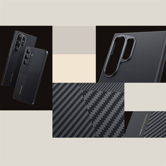 Galaxy S25 Kılıf M-safe Şarj Özellikli Karbon Fiber Benks Montage ArmorAir Kevlar Kapak - 6