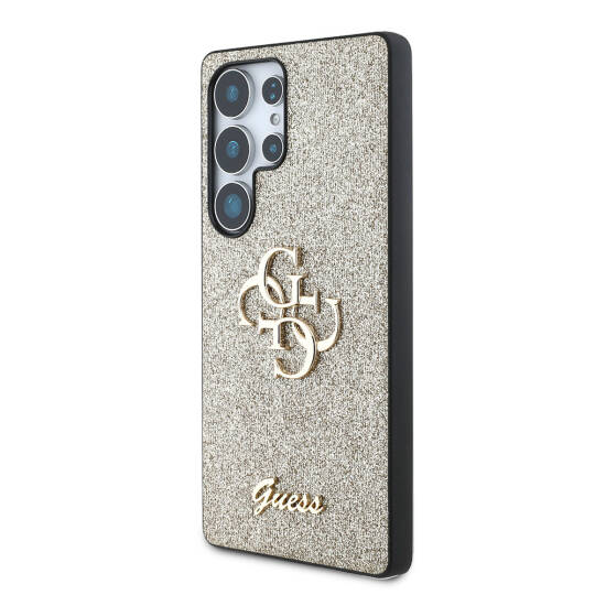 Galaxy S25 Ultra Kılıf Guess Orjinal Lisanslı 4G Büyük Metal Logolu Glitter Kapak - 5