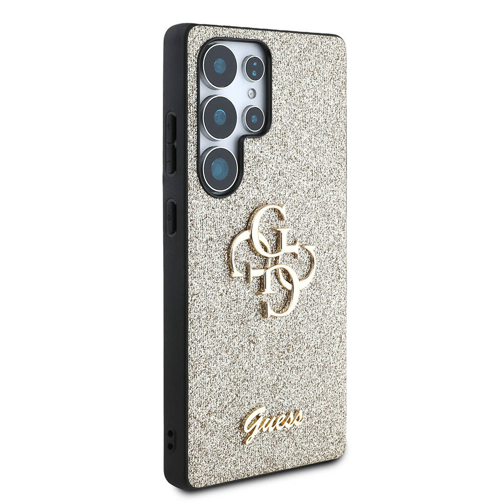 Galaxy S25 Ultra Kılıf Guess Orjinal Lisanslı 4G Büyük Metal Logolu Glitter Kapak - 6