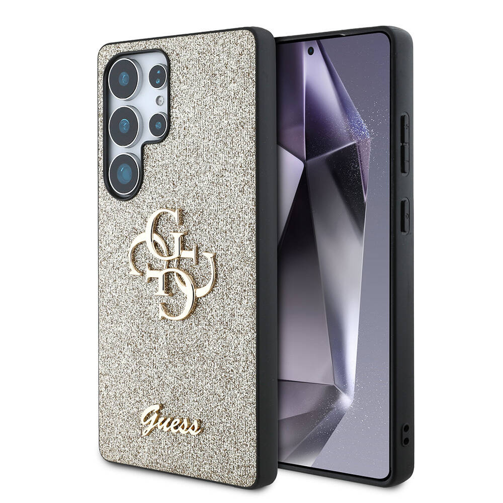Galaxy S25 Ultra Kılıf Guess Orjinal Lisanslı 4G Büyük Metal Logolu Glitter Kapak - 9