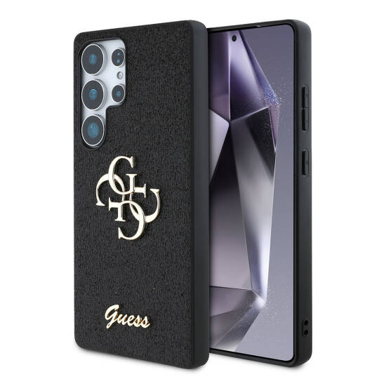 Galaxy S25 Ultra Kılıf Guess Orjinal Lisanslı 4G Büyük Metal Logolu Glitter Kapak - 12