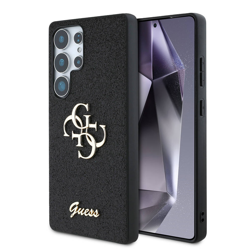Galaxy S25 Ultra Kılıf Guess Orjinal Lisanslı 4G Büyük Metal Logolu Glitter Kapak - 12